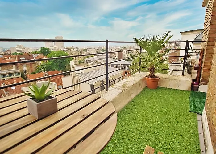 아파트 Calme Et Agreable Avec Terrasse Belle Vue Proche Du Metro Paris20 파리