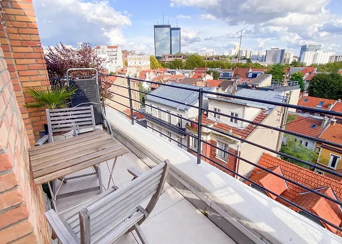 아파트 Calme Et Agreable Avec Terrasse Belle Vue Proche Du Metro Paris20 파리